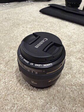 Canon EF 50mm f/1.4 USM Lens + Hoya HD CPL Filter CLEAN TESTED